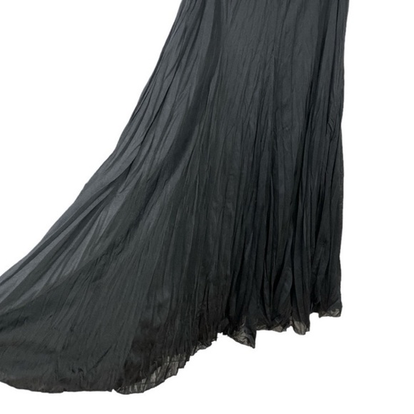 NWT New Directions Skirt Krinkled Pleated Flowy Black Elastic Waist Small - Picture 5 of 11